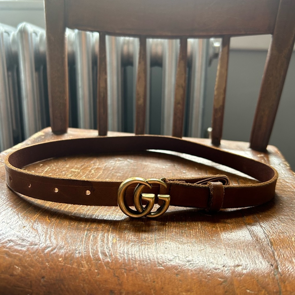 Authentic Gucci Leather belt size 65